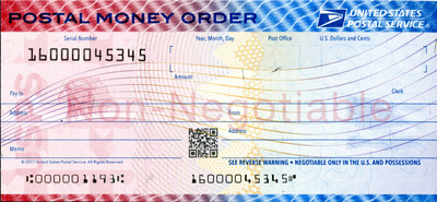 New Postal Money Order Design