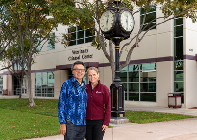 Western University of Health Sciences College of Veterinary Medicine Professor Tonatiuh Melgarejo, DVM, MS, PhD, (left) and CVM Associate Professor Annika Linde, DVM, PhD, MPH, published a study examining the health effects of a plant-based diet on dogs. That study is now the subject of a documentary featured on Netflix Tudum. (Jeff Malet, WesternU)