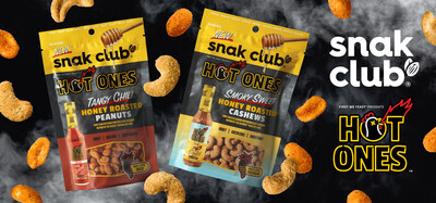 Snak Club Hot Ones(R) Honey Roasted Peanuts and Snak Club Hot Ones(R) Honey Roasted Cashews