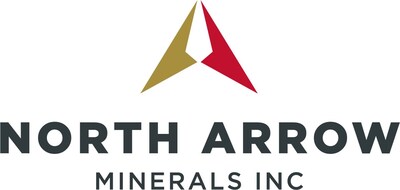 North Arrow two colour red and gold logo representing Canada and Botswana respectively. (CNW Group/North Arrow Minerals Inc.)