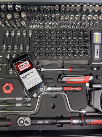 Sonic will now replace up to $250 in hand tools on any of Sonic’s preconfigured complete toolkits in the Sonic Foam System (SFS). The No Lost Tools Guarantee applies for one calendar year after purchase, or from the toolkit ship date.