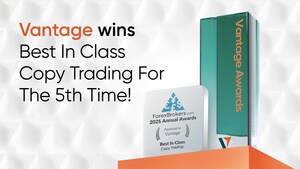 Vantage gana el premio "Mejor de su Clase" de copy trading por quinto año consecutivo