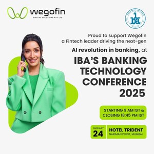 Wegofin - Future fintech unicorn in AI Banking, a Key Sponsor in IBA's 20th Annual Technology Conference to Shape the Future of Indian Banking