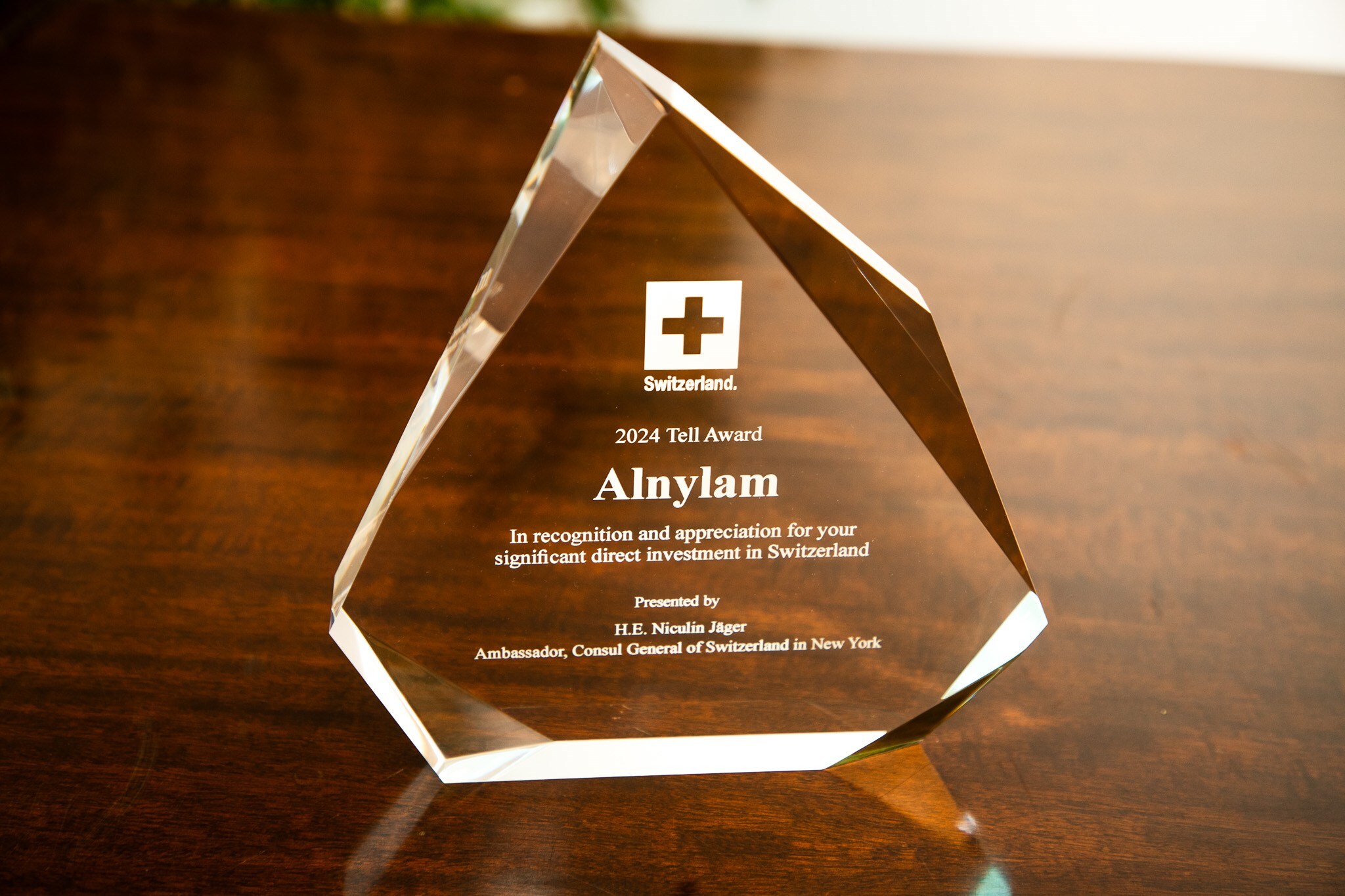 Alnylam Pharmaceuticals receives a prestigious 