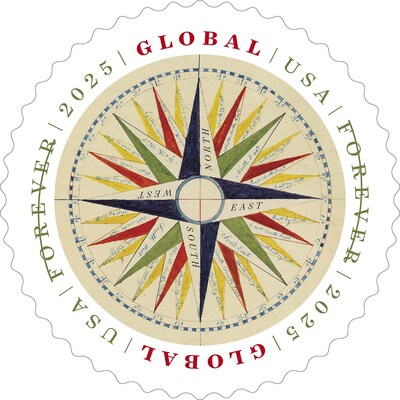 1794 Compass Rose Global Forever stamp