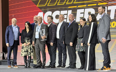 The PGI Team accepts the Professional Excellence Champion award at the first-ever Advance Auto Parts Accelerate event.