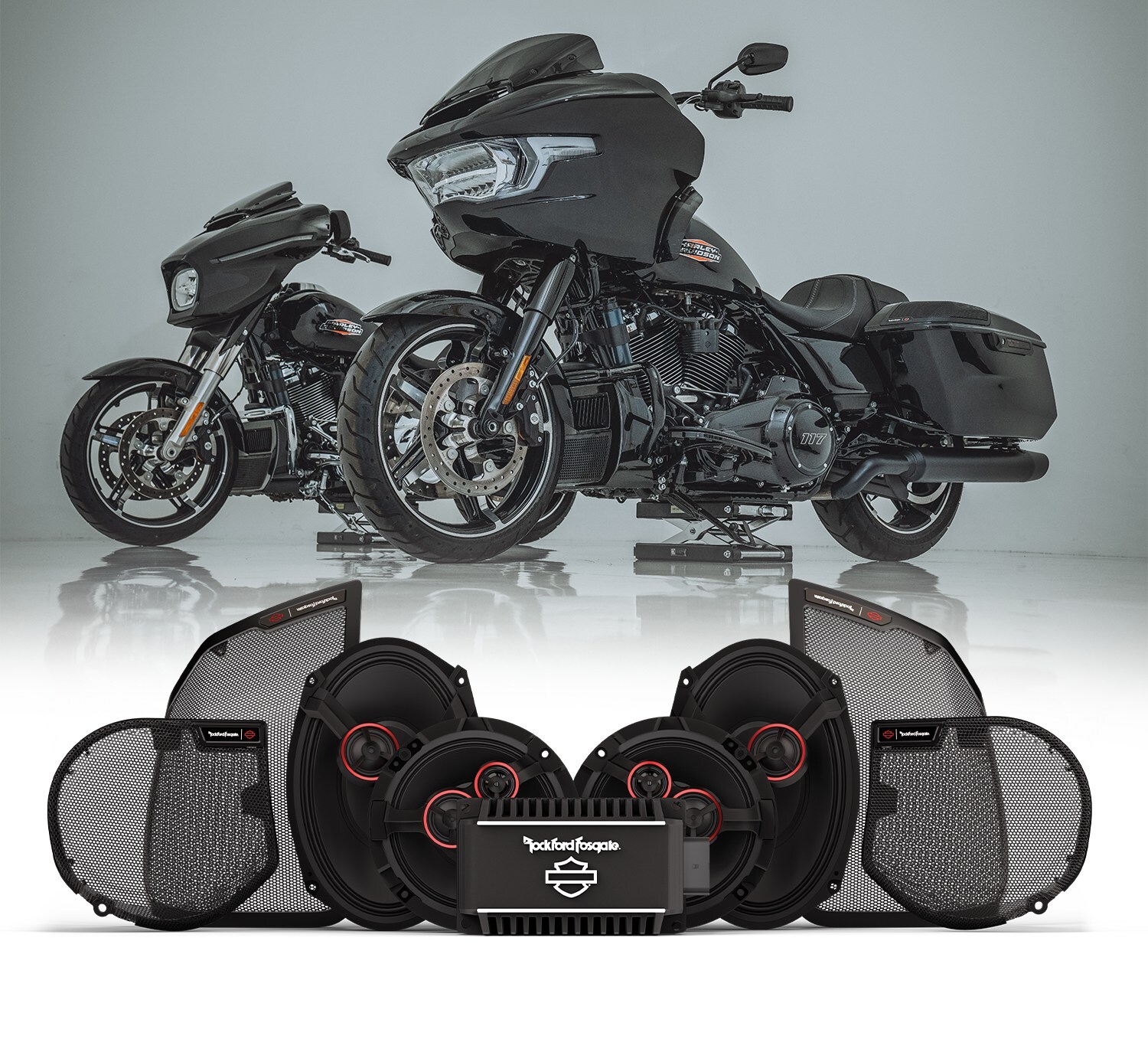 Introducing the New Harley-Davidson® Audio Powered by Rockford Fosgate® Stage III Audio Systems