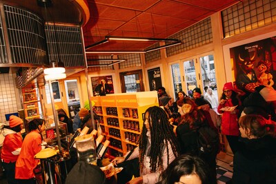 Guests inside Daiya's Crustbuster pop-up