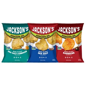 Jackson's Unveils Kettle Potato Chips Made with Avocado Oil in Bold Flavors: Sea Salt, Barbecue, and Sea Salt & Vinegar