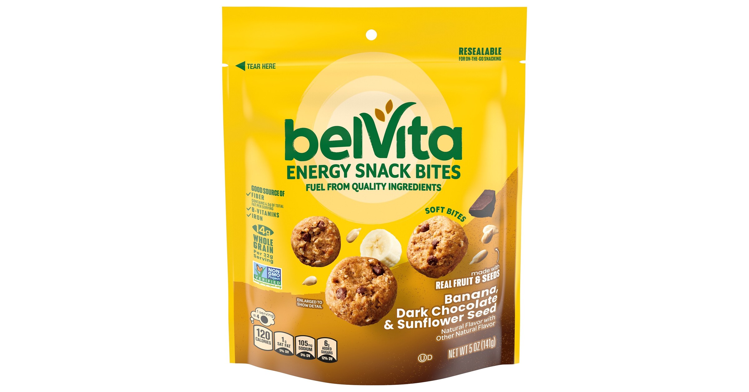 Belvita Energy Snack Bites Variety Pack - 25 Count With Blueberry & Banana Chocolate