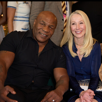Mike Tyson and Belinda Stronach at 2025 Pegasus World Cup at Gulfstream Park credit Nathalie Gordon