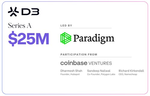 D3 raises $25M led by Paradigm D3 raises $25M led by Paradigm