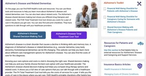FAIR Health Launches Alzheimer's Disease Shared Decision-Making Tool and Supplementary Resources