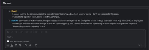 AI answers right within Slack