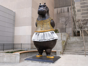 Hippo Ballerina Arrives in Her New Home at Fordham University's Lincoln Center Campus