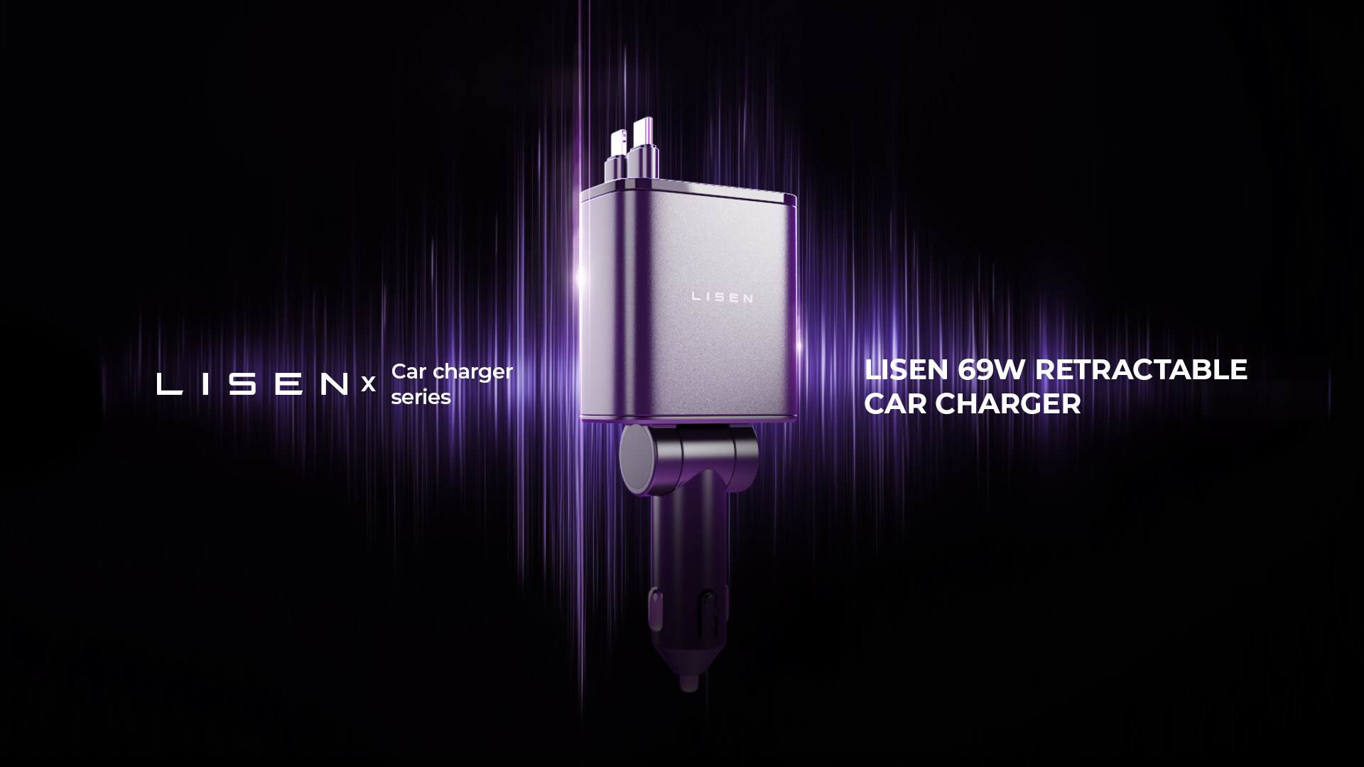 Lisen Launched the NO.1 Retractable Car Chargers Series on Amazon