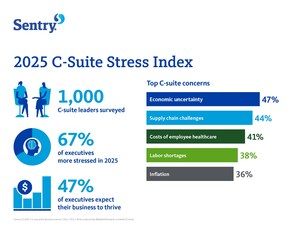 67% of executives more stressed in 2025: Sentry survey finds