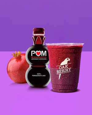 Love at First Sip: OAKBERRY Teams Up with POM Wonderful to Sweeten Up National Heart Month and Valentine's Day with a Limited-Time Smoothie