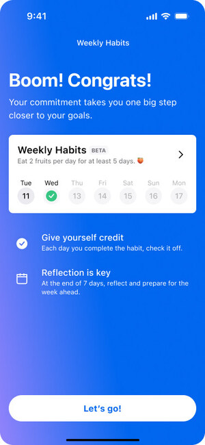 MyFitnessPal Launches Weekly Habits: Progress Made Simple, One Week at a Time