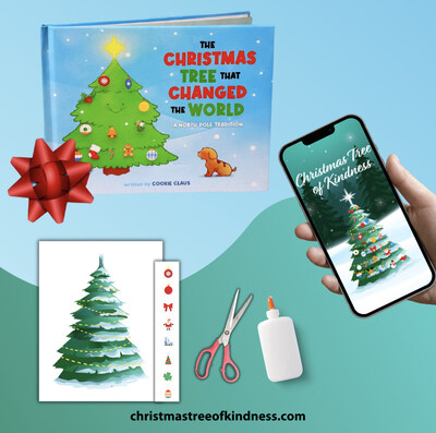 Book with paper craft and interactive app.