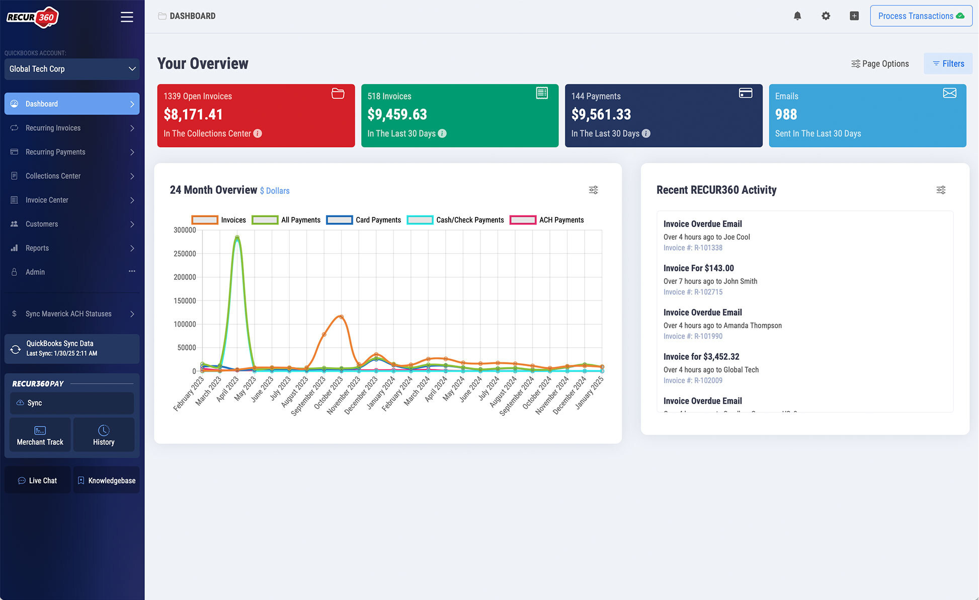 Recur360, Leading Billing & Payments QuickBooks Add-On Now Available for Businesses in Canada