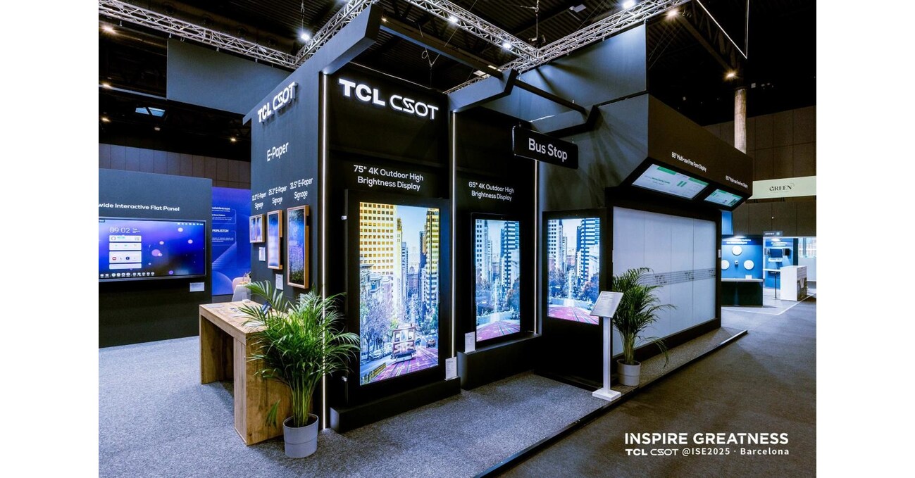 TCL CSOT Showcases Advanced Commercial Display Solutions at ISE 2025
