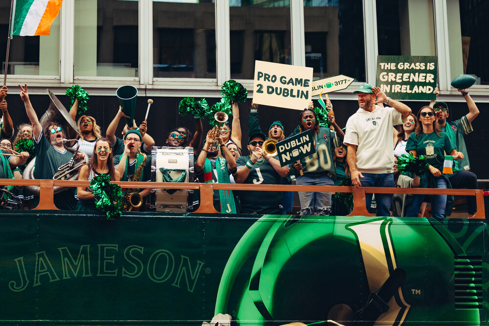 Football great Julian Edelman joined fans in New York City to get loud and make some noise, showing why Dublin deserves to host a pro football game. The event kicked off Jameson Touchdown in Dublin, an unofficial call for a regular season pro American football game to be played in Dublin.