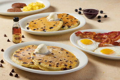 This spring try your favorite flavor from Cracker Barrel's new Pancake Platter lineup including Blueberry, Pecan, Chocolate Chip, Fresh Strawberry, Cinnamon Spiced Apples and Country Peach toppings.