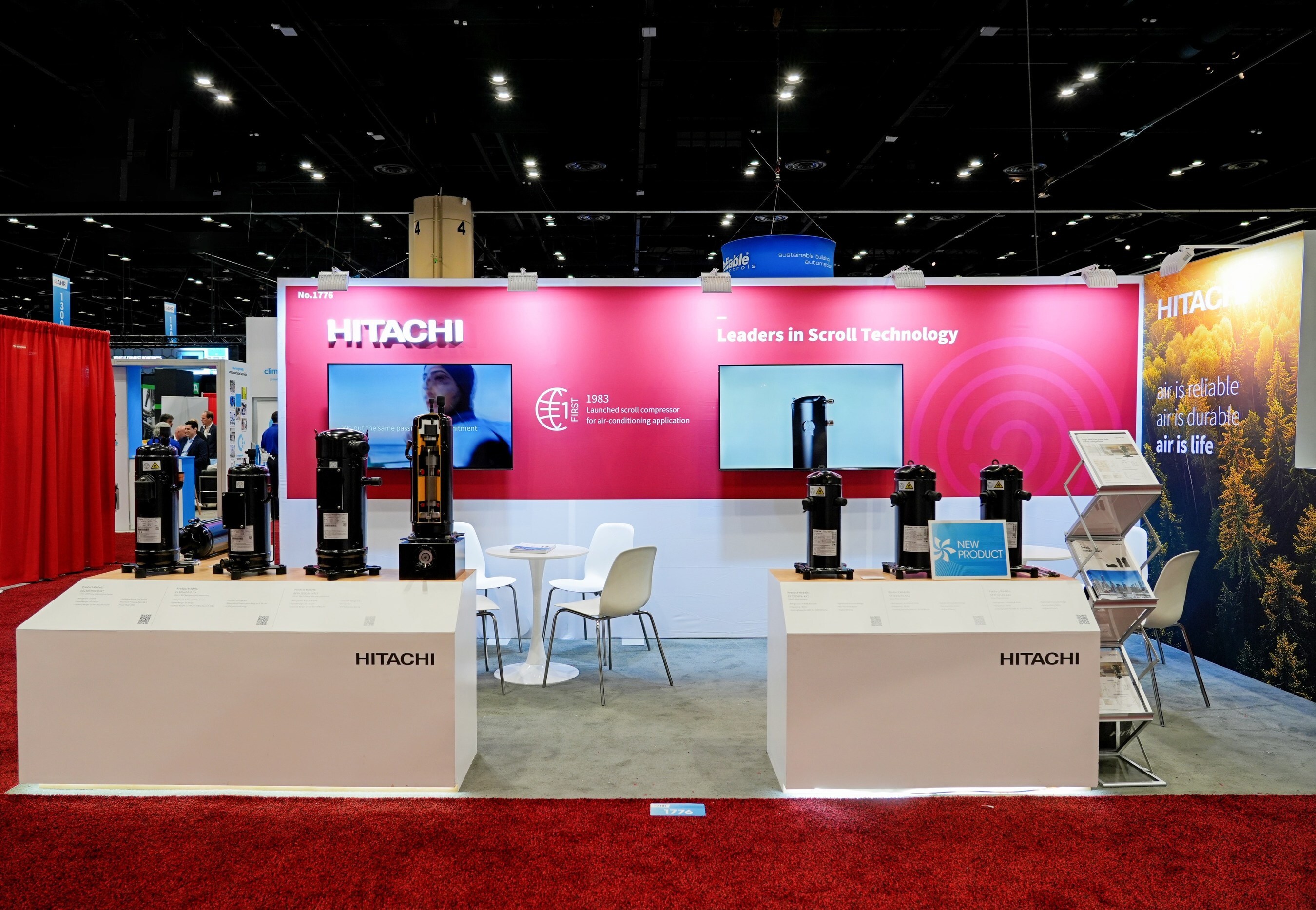 Hitachi Scroll Compressor Showcases Innovative Low-Side Scroll Compressor at AHR Expo, Debuts in North America