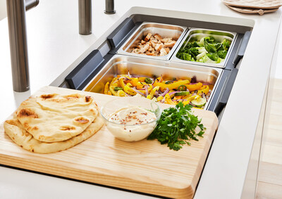 INTEOS allows you to effortlessly create and serve stunning food displays directly from the sink.