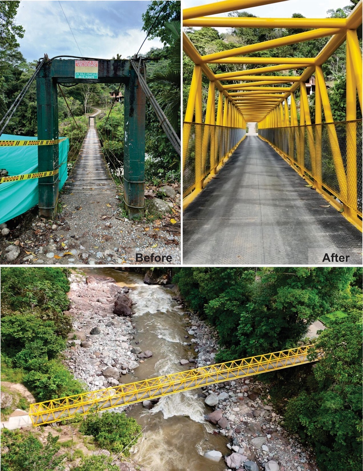 Figure 1 - New Montclar walking bridge. (CNW Group/Libero Copper & Gold Corporation)