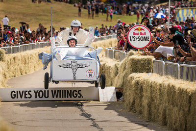 Go Go Gurney competes in Red Bull Soapbox Race Dallas 2019 at Austin Ranch, The Colony in Dallas Fort-Worth, Texas, USA on 28 September, 2019. // Chris Tedesco