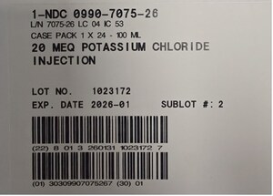 ICU Medical Issues Nationwide Recall of POTASSIUM CHLORIDE INJECTION, 20 mEq and POTASSIUM CHLORIDE INJECTION, 10 mEq Due to Mislabeling