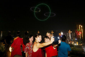 First Drone Show by Soiree Rooftop Bar, Lights Up Surabaya's Skyline
