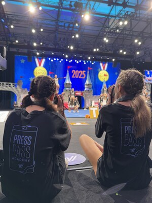 Creekview High School’s yearbook staffers capture content of a cheer team on the national stage.