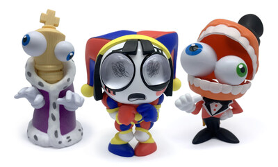 Moose Toys unveils the first-ever product line for viral Aussie YouTube sensation Amazing Digital Circus. The new line will be on display at Moose’s North American International Toy Fair® booth #2265 featuring a vinyl figure collection including fan favorites like Kinger, Pomni and Caine (pictured), collectible mini figures, talking and regular plush. The toys will be available fall 2025.