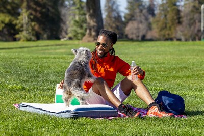 Brandon and Kashi go to the park, RuffRest in tow