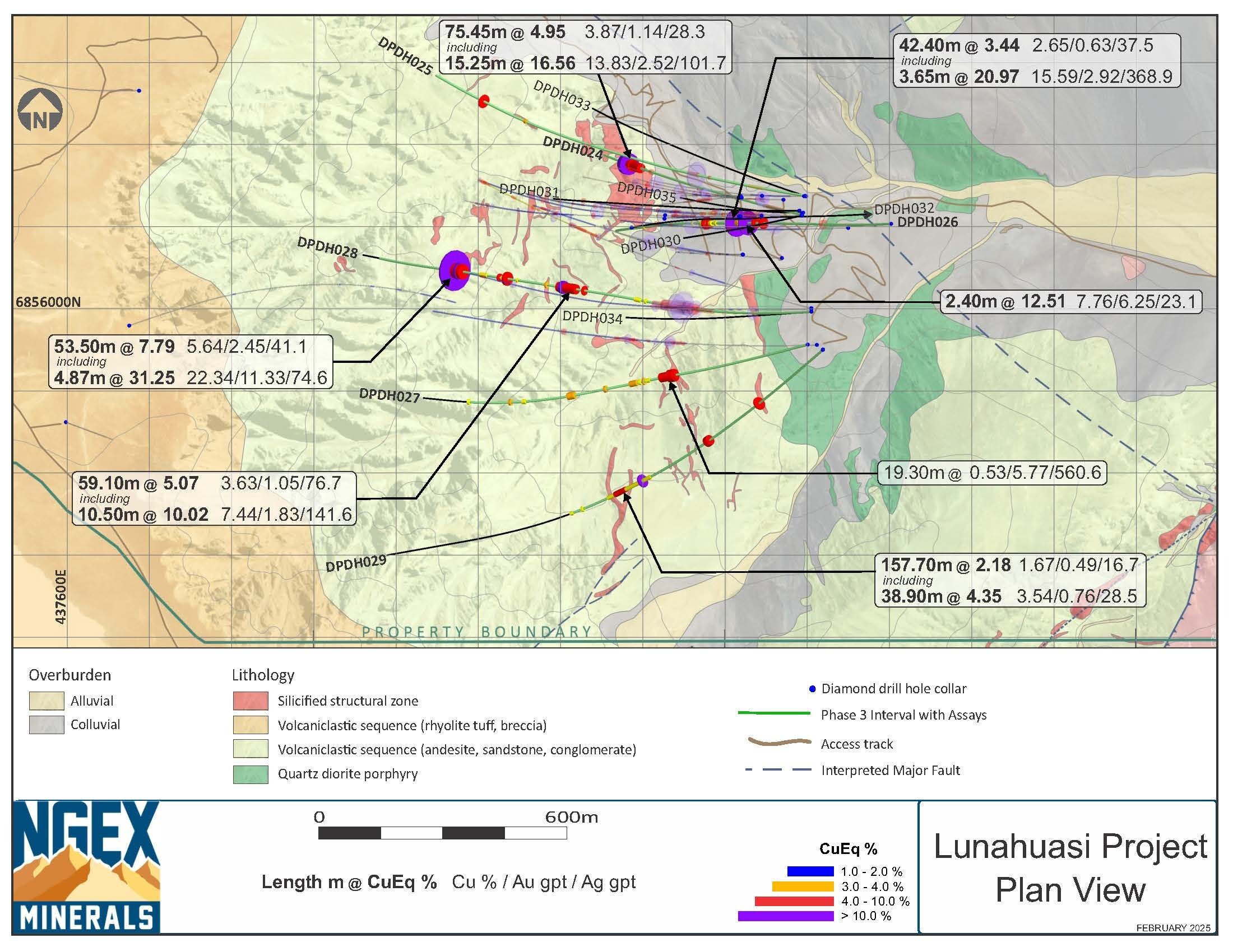 Lunahuasi Geology Drill Plan 2025 Feb (CNW Group/NGEx Minerals Ltd.) Lunahuasi Geology Drill Plan 2025 Feb (CNW Group/NGEx Minerals Ltd.)