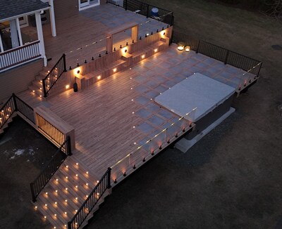The tile deck tray will not rot, warp, split or deteriorate after long-term exposure to moisture, ensuring a structurally sound deck that lasts (@ravinbuilders)