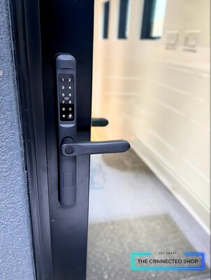 Smart Door Lock Slim installed on Pella Lifestyle Series