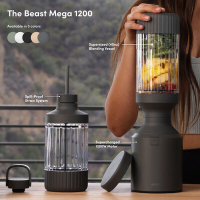 The Beast® Mega 1200 is a supercharged, supersized upgrade to the original blender that put Beast on the map. The Mega combines the performance of a commercial blender with the convenience of a personal blender, putting it in a league of its own.