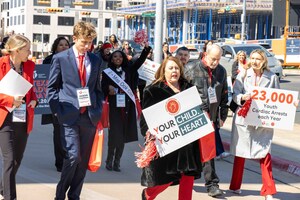 Dozens of Texas advocates rally support at the Capitol for Cardiac Emergency Response Plans in schools during Heart Month