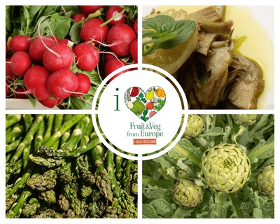 Welcome in the spring with artichokes, asparagus and radishes.