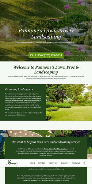 The Lawn Care Experts at Pannone's Landscaping Recognized as a Top Client Rated Cumming, GA Lawn Care Service by Find Local Contractors