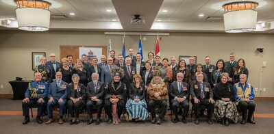 The 38 recipients of the King Charles III Coronation Medal, honored at the ceremony held at the Hôtel-Musée Premières Nations in Wendake on February 21, 2025. (CNW Group/Cabinet de la Lieutenante-gouverneure du Québec) The 38 recipients of the King Charles III Coronation Medal, honored at the ceremony held at the Hôtel-Musée Premières Nations in Wendake on February 21, 2025. (CNW Group/Cabinet de la Lieutenante-gouverneure du Québec)