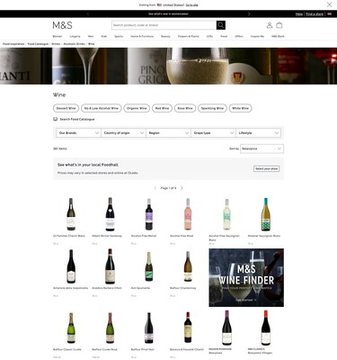 M&S Food Catalog Wine Section