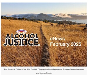 Boletín de noticias eNews de Alcohol Justice de febrero de 2025: resumen de noticias e investigaciones sobre las bebidas alcohólicas, las comunidades y la salud