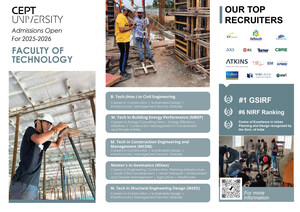 Faculty of Technology at CEPT University Invites Applications to UG and PG Programs 2025