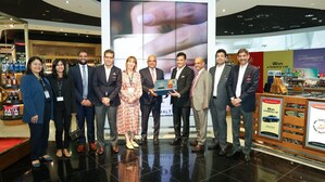 Gulf Beverages presented and honored Dubai Duty Free with the Exclusive Rampur Signature Reserve, in the presence of Radico Khaitan Team