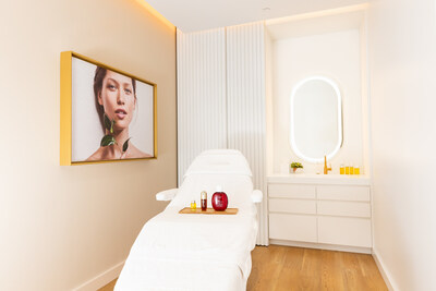 Clarins Spa room at Air France Lounge located in LAX airport.